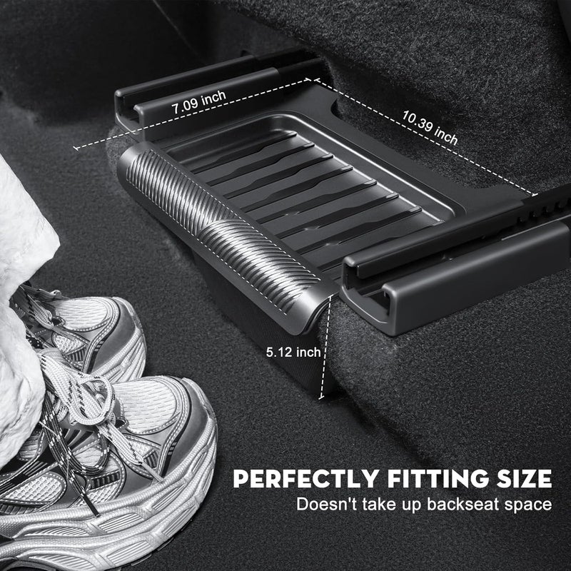 KUNIST 2026 New Model Y Juniper Backseat Trash Can Organizer TPE Storage Box with Anti-Slip Lid Cover Underseat Storage Tray for 2025-2026 Tesla Model Y Juniper Accessories - Image 2